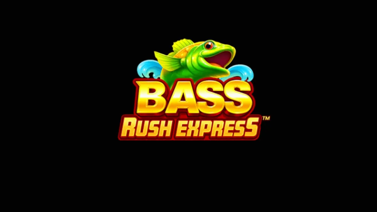 Tampilan visual slot Bass Rush Express dengan tema memancing dan danau yang tenang