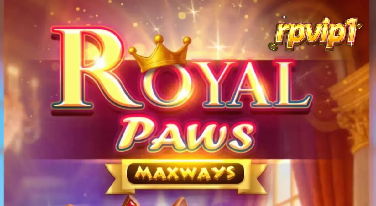 Tampilan visual slot Royal Paws Maxways dengan tema taman istana dan kucing bangsawan.
